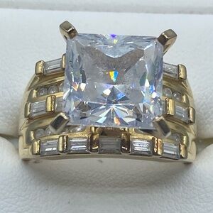 Ross Simmons CZ Vermeil Sterling Silver Ring